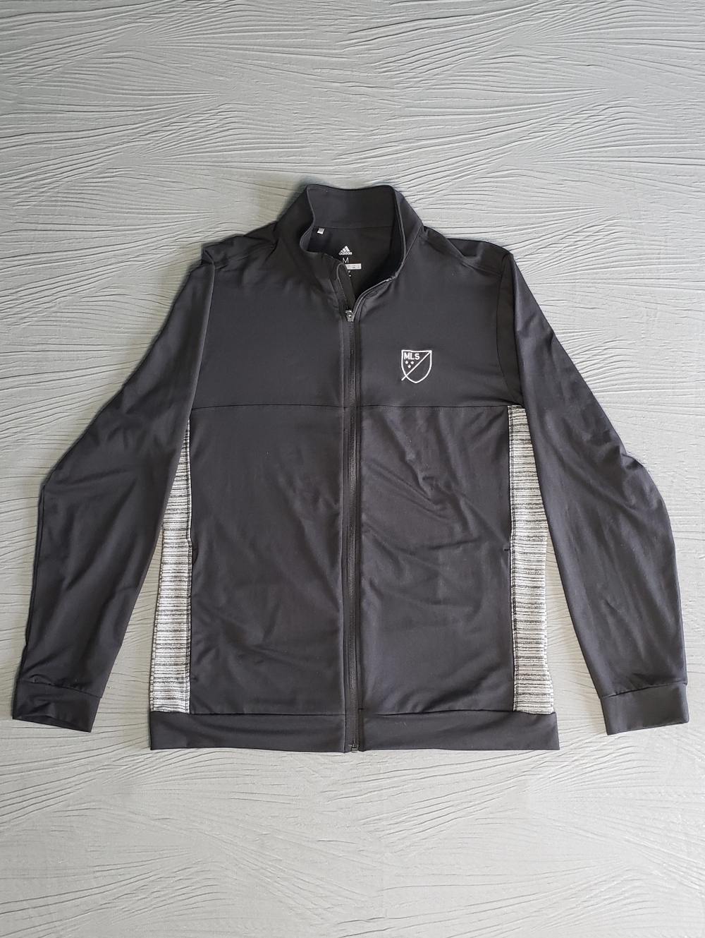 ADIDAS Men's Full-Zip Performance Golf Athleisure MLS Logo Jacket (M) Black/Gray